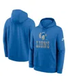 Nike Detroit Lions Best Season Rewind Club  Men's Nfl Pullover Hoodie In Blue