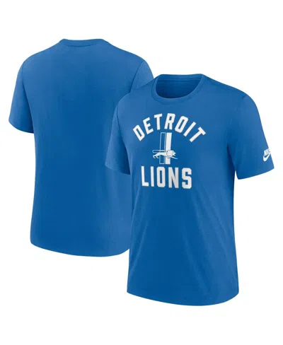 NIKE MEN'S ROYAL DETROIT LIONS FAVORABLE TIMELINE TRI-BLEND T-SHIRT