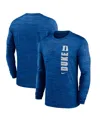 Nike Men's Royal Duke Blue Devils 2024 Sideline Velocity Performance Long Sleeve T-shirt In Royal