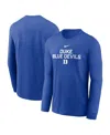 Nike Royal Duke Blue Devils 2025 Sideline Performance Long Sleeve T-shirt In Blue
