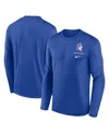 Nike Men's Royal Duke Blue Devils Alternate Logo Lockup Legend Performance Long Sleeve T-shirt In Royal