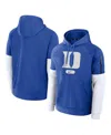 Nike Men's Royal Duke Blue Devils Fitness Raglan Performance Pullover Hoodie In Royal