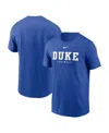 Nike Men's Royal Duke Blue Devils Primetime Evergreen Wordmark T-shirt In Royal