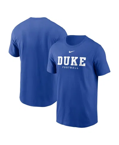 NIKE MEN'S ROYAL DUKE BLUE DEVILS FOOTBALL T-SHIRT