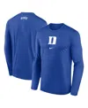 Nike Men's Royal Duke Blue Devils On-court Basketball Shootaround Performance Long Sleeve T-shirt In Royal
