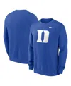 Nike Men's Royal Duke Blue Devils Primetime Evergreen Fleece Pullover Sweatshirt In Royal
