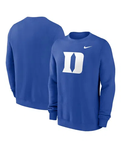 NIKE MEN'S ROYAL DUKE BLUE DEVILS PRIMETIME EVERGREEN FLEECE PULLOVER SWEATSHIRT