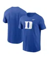 Nike Men's Royal Duke Blue Devils Primetime Evergreen Logo T-shirt In Royal