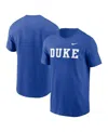 Nike Men's Royal Duke Blue Devils Primetime Evergreen Wordmark T-shirt