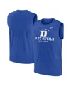 Nike Men's Royal Duke Blue Devils Primetime Legend Lock Up Performance Muscle Tank Top In Royal