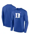 Nike Men's Royal Duke Blue Devils Primetime Evergreen Fleece Pullover Sweatshirt In Royal