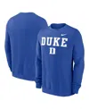 Nike Men's Royal Duke Blue Devils Primetime Primary Stack Pullover Sweatshirt In Royal
