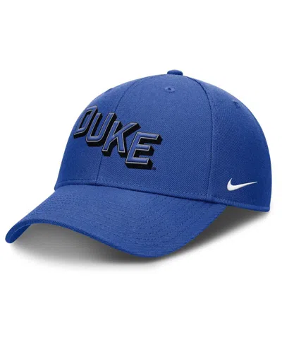 Nike Royal Duke Blue Devils Slanted Primetime Rise Performance Adjustable Hat