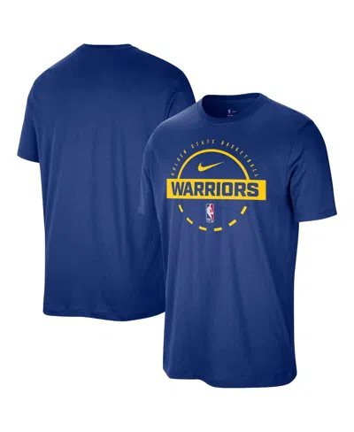 Nike Men's Royal Golden State Warriors Authentic Practice T-shirt In Blue
