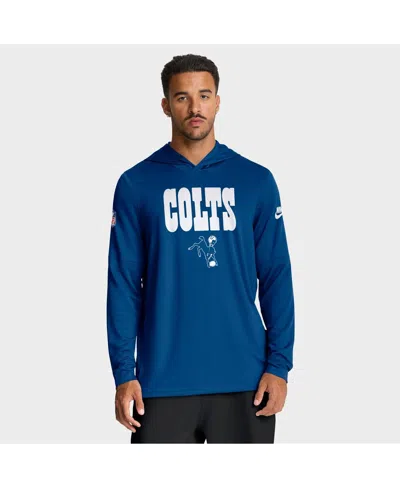 Nike Royal Indianapolis Colts Alt Pack Pass Accuracy Performance Long Sleeve Hoodie T-shirt In Blue