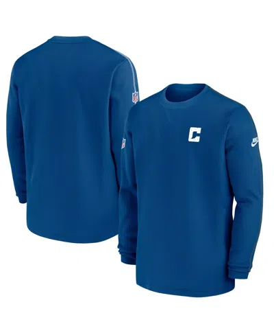 Nike Men's Royal Indianapolis Colts Alternate Logo Coach Long Sleeve T-shirt