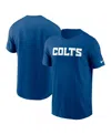 Nike Indianapolis Colts Primetime Wordmark Essential  Men's Nfl T-shirt In Royal
