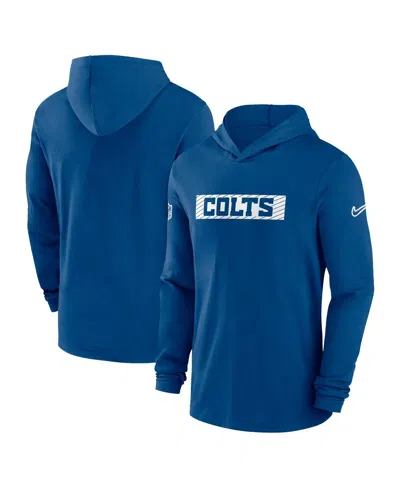 Nike Men's Royal Indianapolis Colts Sideline Hoodie Performance Long Sleeve T-shirt