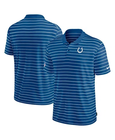 Nike Men's Royal Indianapolis Colts Sideline Lock Up Victory Performance Polo In Royal,anthracite