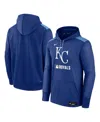Nike Men's Kansas City Royals Authentic Collection  Therma Mlb Pullover Hoodie In Blue