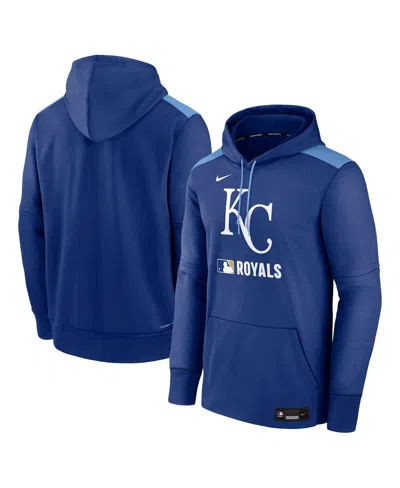 NIKE MEN'S ROYAL KANSAS CITY ROYALS AUTHENTIC COLLECTION PERFORMANCE PULLOVER HOODIE