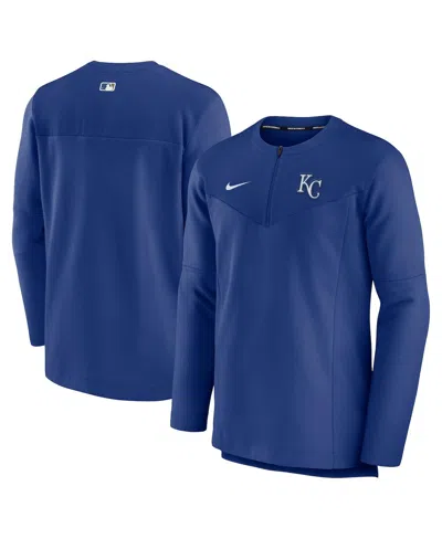 Nike Men's Royal Kansas City Royals Authentic Collection Uv Quarter-zip Sweatshirt