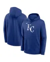 Nike Royal Kansas City Royals Logo Club Fleece Pullover Hoodie In Royal