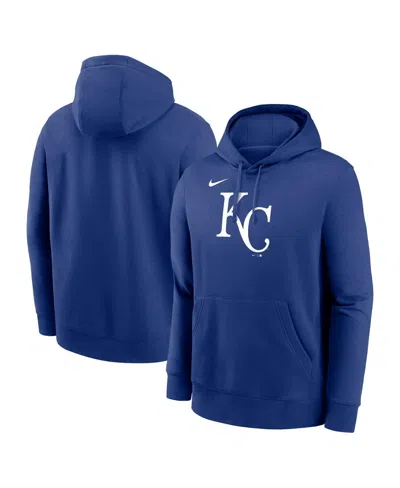 NIKE MEN'S ROYAL KANSAS CITY ROYALS LOGO CLUB FLEECE PULLOVER HOODIE