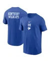 Nike Royal Kentucky Wildcats 2-hit Stacked T-shirt In Blue