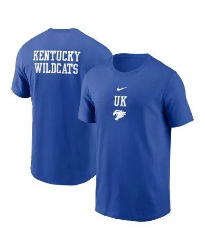 Nike Royal Kentucky Wildcats 2-hit Stacked T-shirt In Blue