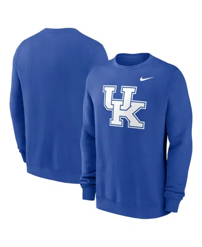 Nike Men's Royal Kentucky Wildcats Primetime Fleece Pullover Sweatshirt In Blue