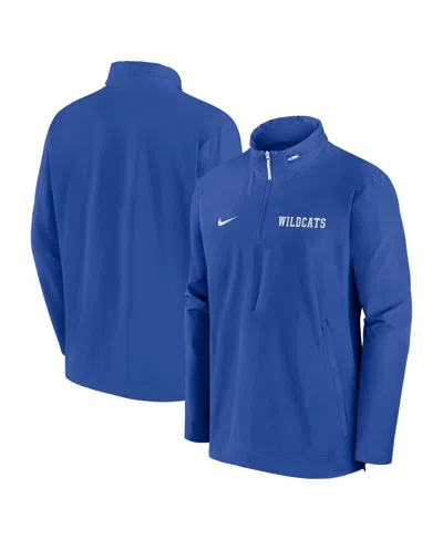 Nike Men's Royal Kentucky Wildcats Sideline Coaches Quarter-zip Jacket