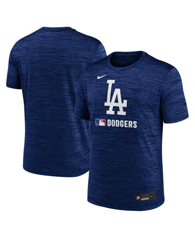 NIKE MEN'S ROYAL LOS ANGELES DODGERS AUTHENTIC COLLECTION VELOCITY PERFORMANCE PRACTICE T-SHIRT