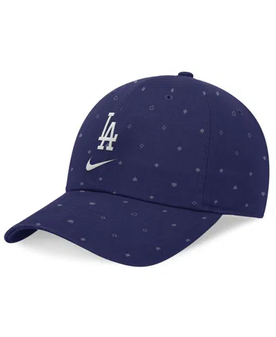 Nike Men's Royal Los Angeles Dodgers Primetime Print Club Adjustable Hat In Blue