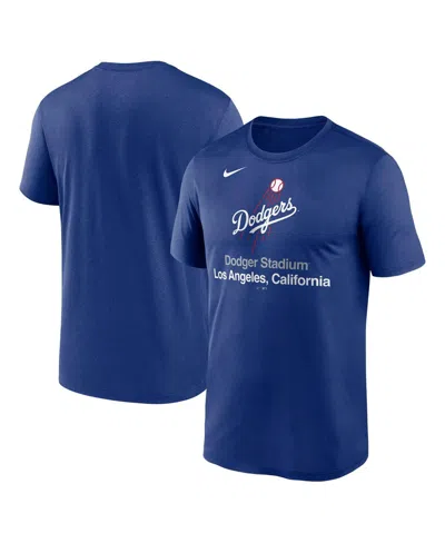 Nike Men's Royal Los Angeles Dodgers Stadium Legend Performance T-shirt In Blue