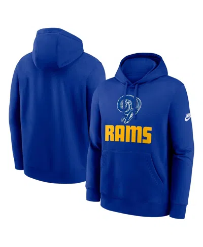 NIKE MEN'S ROYAL LOS ANGELES RAMS BEST SEASON REWIND CLUB PULLOVER HOODIE