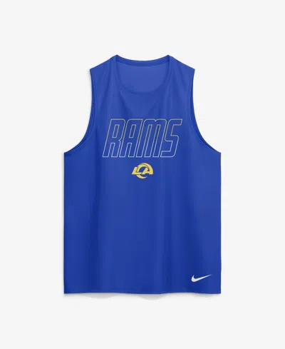 Nike Men's Royal Los Angeles Rams Kickoff Miler Dri-fit Tank Top In Blue