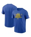 Nike Royal Los Angeles Rams Primetime Local Essential T-shirt In Blue