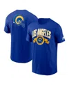 Nike Royal Los Angeles Rams Rewind Front And Back Hit Essential T-shirt In Blue