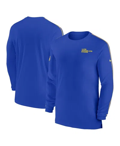 Nike Men's Royal Duke Blue Devils Alternate Logo Lockup Legend Performance Long Sleeve T-shirt In Royal,gold