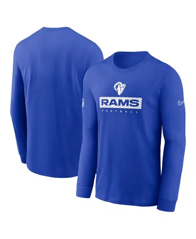 Nike Men's Royal Los Angeles Rams Sideline Performance Long Sleeve T-shirt