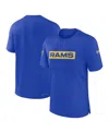 Nike Men's Royal Los Angeles Rams Sideline Player Performance T-shirt In Royal