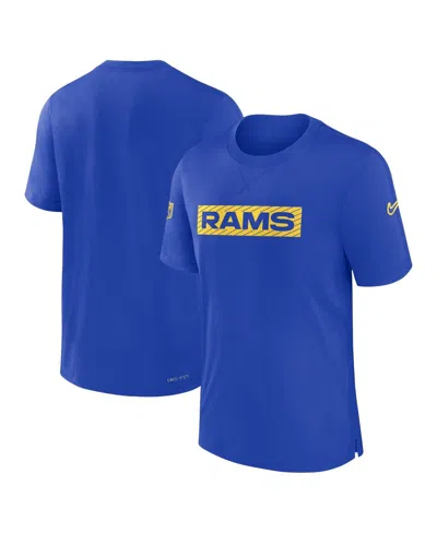 Nike Men's Royal Los Angeles Rams Sideline Player Performance T-shirt