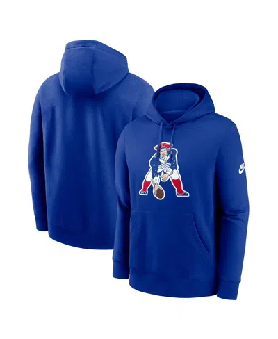 NIKE MEN'S ROYAL NEW ENGLAND PATRIOTS CLUB FLEECE PULLOVER HOODIE