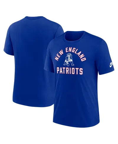NIKE MEN'S ROYAL NEW ENGLAND PATRIOTS FAVORABLE TIMELINE TRI-BLEND T-SHIRT