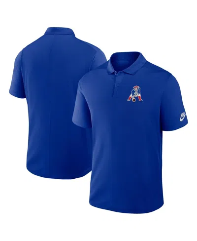 Nike Men's Royal New England Patriots Rewind Victory Performance Polo Shirt In Blue
