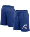 Nike Men's Royal New York Giants Arched Kicker Shorts In Royal,blue