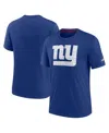 Nike Men's Royal New York Giants Rewind Playback Logo Tri-blend T-shirt In Blue