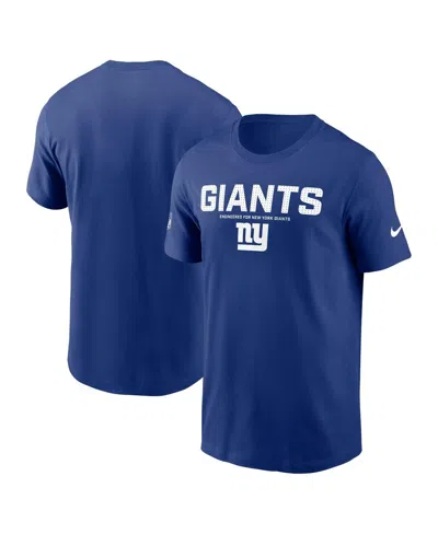 Nike Royal New York Giants Sideline Performance T-shirt In Blue