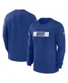 Nike Men's Royal New York Giants Sideline Player Performance Long Sleeve T-shirt In Royal